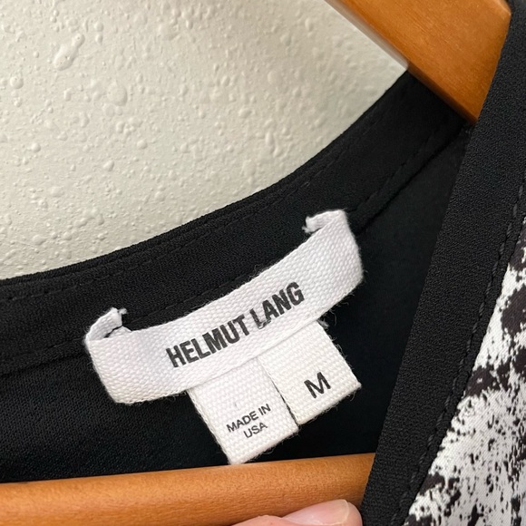 Helmut Lang Resid Print Satin Top Size Medium - Picture 9 of 11